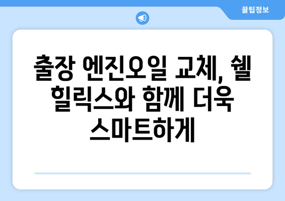 출장 엔진오일 교환 서비스| 쉘 힐릭스 | 편리하고 빠르게, 전문가에게 맡겨보세요!