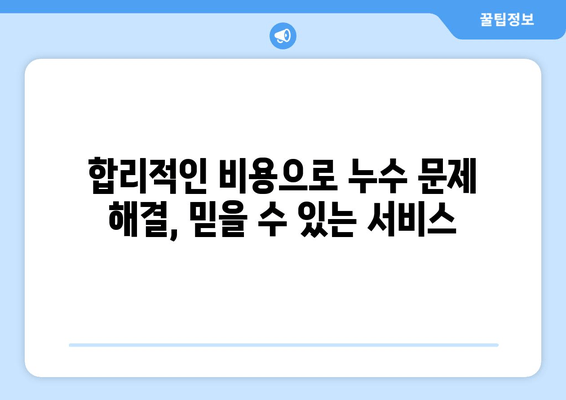 군포 급수배관 누수, 출장 용접으로 빠르고 안전하게 해결하세요 | 누수 차단, 배관 수리, 24시간 출동