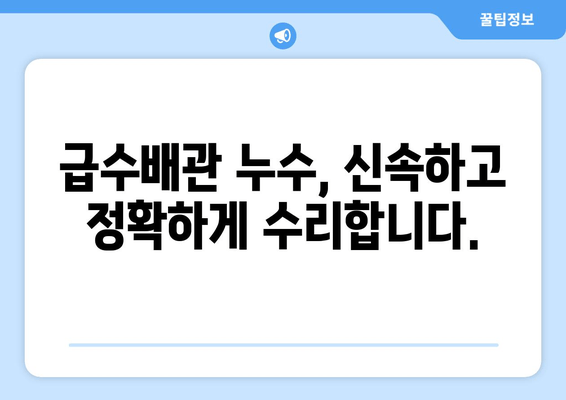 군포 천장 급수배관 누수, 출장 용접으로 말끔하게 해결하세요! | 누수 차단, 배관 수리, 군포 출장, 전문가