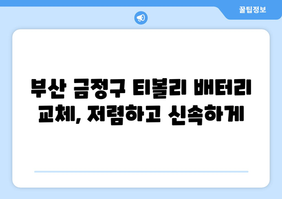 부산 금정구 출장 배터리| 방전된 티볼리 배터리 교체 | 빠르고 안전한 배터리 교체 서비스