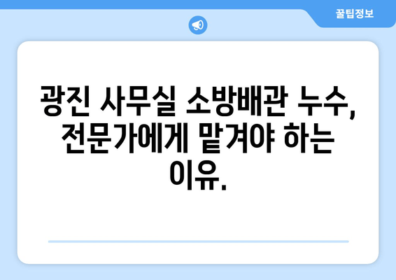 광진 사무실 소방배관 누수| 교체 & 보수 작업 가이드 | 소방시설, 누수 해결, 안전 관리