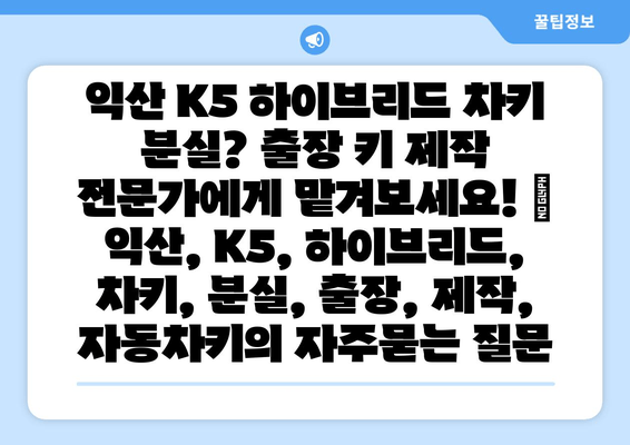 익산 K5 하이브리드 차키 분실? 출장 키 제작 전문가에게 맡겨보세요! | 익산, K5, 하이브리드, 차키, 분실, 출장, 제작, 자동차키