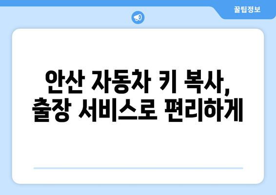 안산 자동차 키 분실? 출장 복사 전문 업체 찾기 | 빠르고 안전하게 해결하세요!