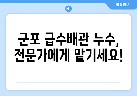 군포 출장 용접 급수배관 누수 차단| 비용 확인 및 전문 업체 추천 | 누수 해결, 배관 수리, 출장 용접, 군포