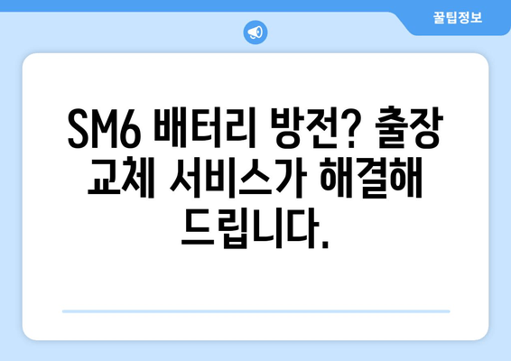 SM6 배터리 출장 교체 서비스| 편리하고 빠르게! | 자동차 배터리, 출장 교체, SM6, 배터리 교체, 배터리 방전