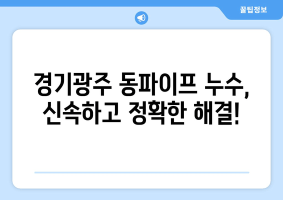 경기광주 동파이프 급수배관 누수 차단!  전문 보수 업체 찾기 | 누수, 급수, 배관, 동파, 수리,  경기광주