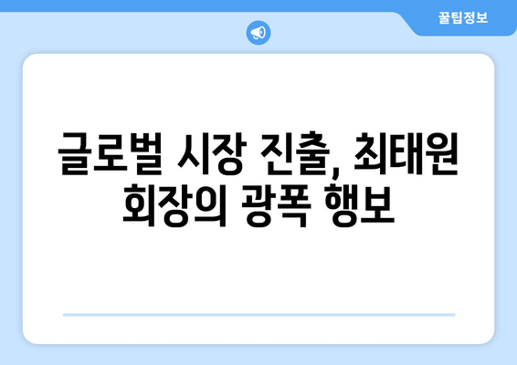 최태원 회장의 "광폭 출장" | 글로벌 비즈니스를 잡아라! | SK, 해외 투자, 성장 전략