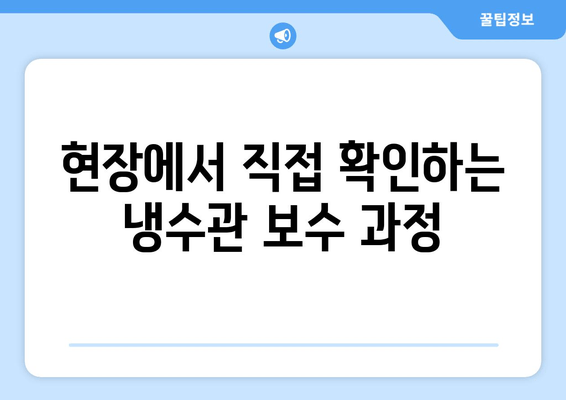 동작구 노후 냉수관 누수 보수 현장 공개| 문제 해결 과정과 전문가 조언 | 누수, 냉수관, 보수, 현장