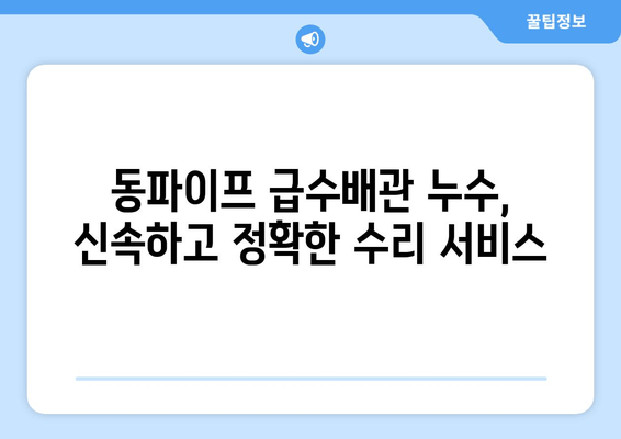 경기 광주시 동파이프 급수배관 누수 차단 수리 출장 경비 상세 안내 | 동파, 누수, 급수, 배관, 수리, 출장, 비용