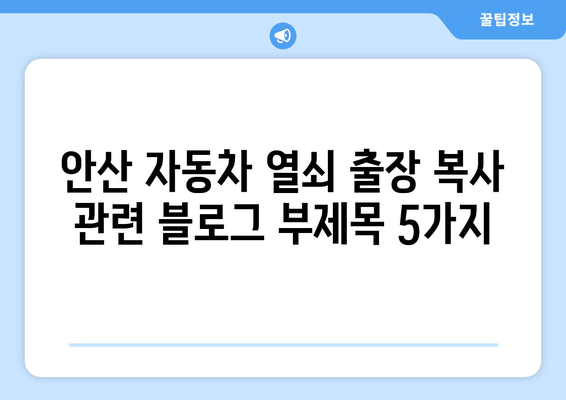 안산 자동차 열쇠 출장 복사| 빠르고 안전하게 해결하세요 | 24시간 출동, 긴급 열쇠 제작, 자동차 키 복사