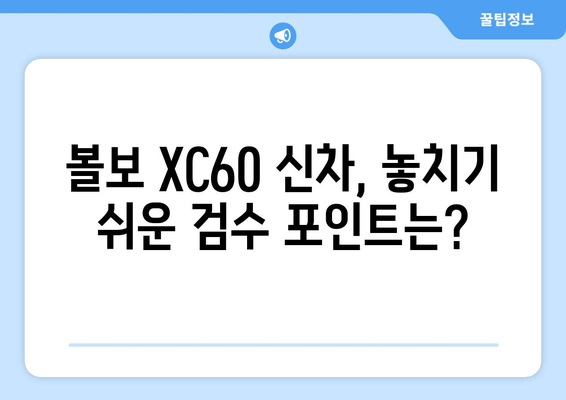 볼보 XC60 수입차 출장 신차 검수, 놓치지 말아야 할 애로사항 | 신차검수, 출장검수, 볼보 XC60, 수입차