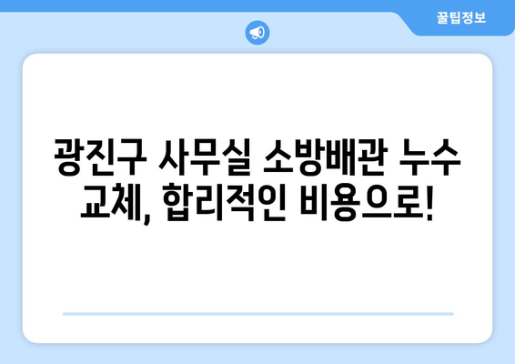 광진구 사무실 소방배관 누수 교체 출장 비용 안내| 빠르고 정확한 해결 | 소방배관 누수, 출장, 비용, 교체, 광진구