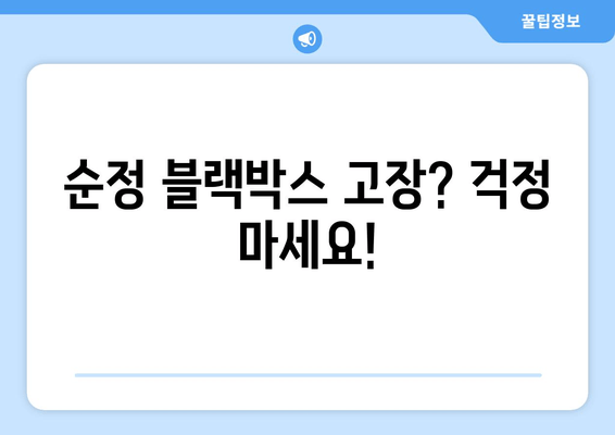 순정 블랙박스 고장? 출장 시공으로 빠르고 안전하게 해결하세요! | 블랙박스 수리, 출장 서비스, 전문 업체