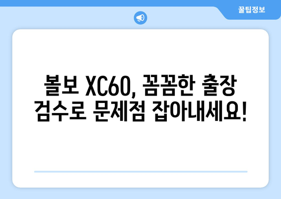 볼보 XC60 수입차 출장 검수, 숨겨진 문제점 찾는 팁 | 수입차 검수, 출장 검수, 볼보 XC60