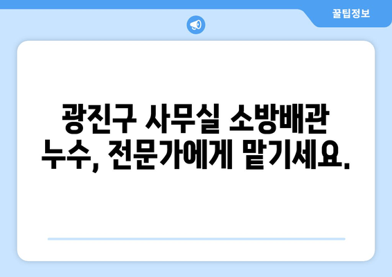 광진구 사무실 소방배관 누수 교체 출장 비용 안내| 빠르고 정확한 해결 | 소방배관 누수, 출장, 비용, 교체, 광진구