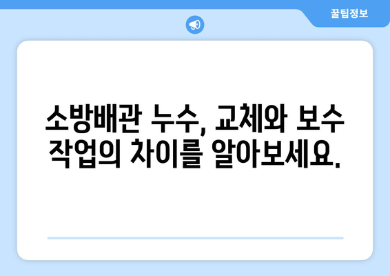 광진 사무실 소방배관 누수| 교체 & 보수 작업 가이드 | 소방시설, 누수 해결, 안전 관리