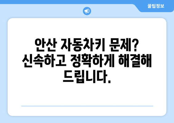 안산 자동차키 분실? 출장 복사 전문 업체 | 24시간 긴급 출동, 빠르고 안전하게 해결