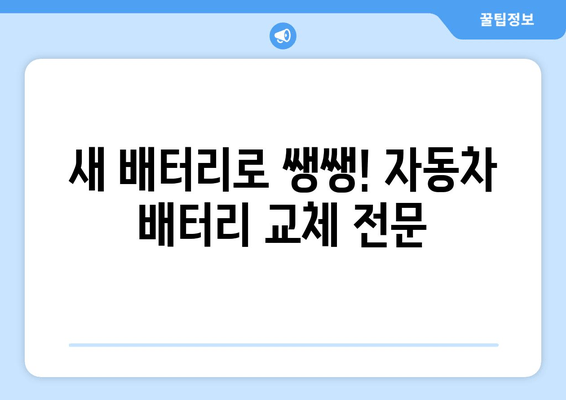 부산 출장 배터리 교체 전문점| 빠르고 안전하게! | 배터리 교체, 출장 서비스, 자동차 배터리