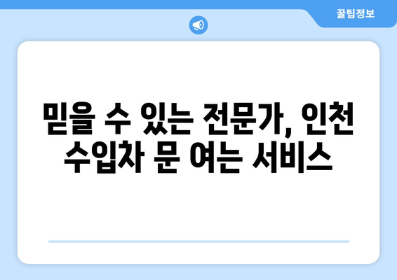 인천 출장 수입차 문 여는 서비스 전국 콜센터 안내 | 긴급 출동, 24시간, 전문가