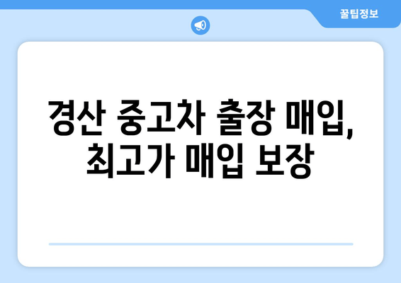 경산 중고차 출장 매입| 전문가에게 맡기면 더욱 편리하게! | 중고차 매각, 빠른 현금 지급, 출장 서비스