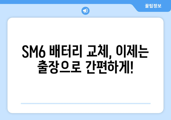 SM6 배터리 출장 교체 서비스| 편리하고 빠르게! | 자동차 배터리, 출장 교체, SM6, 배터리 교체, 배터리 방전