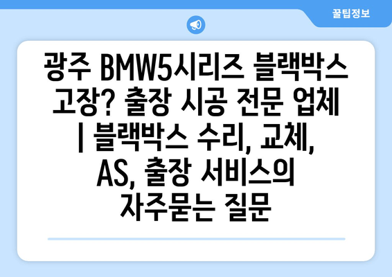 광주 BMW5시리즈 블랙박스 고장? 출장 시공 전문 업체 | 블랙박스 수리, 교체, AS, 출장 서비스