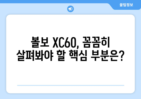 볼보 XC60 수입차 검수, 놓치기 쉬운 부분은? |  중고차 검수, 꼼꼼한 체크리스트, 전문가 조언