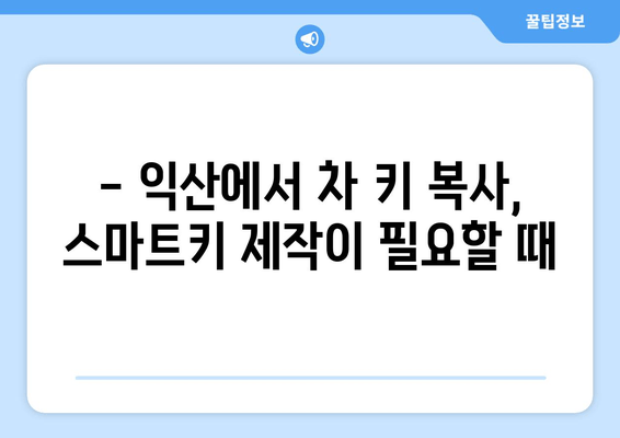 익산 차 키 복사 & 스마트키 제작| 출장 전문, 빠르고 안전하게! | 익산 출장키, 자동차 키 제작, 스마트키 복사, 긴급 출동