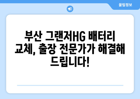 부산 그랜저HG 배터리 교체, 출장 배터리 전문가에게 맡겨보세요! | 부산출장배터리, 그랜저HG 배터리, 자동차 배터리 교체