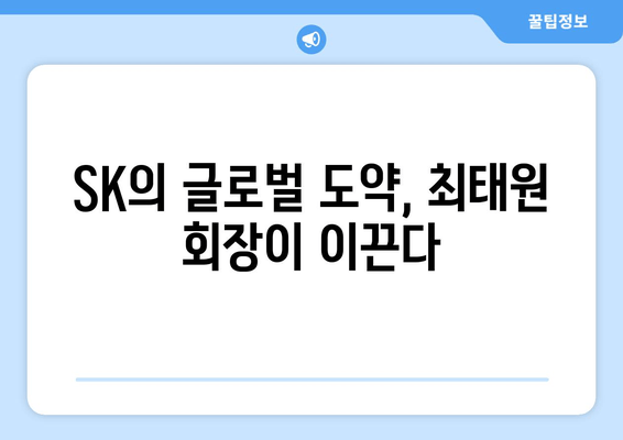 최태원 회장의 광폭 행보| 해외 출장 지원 현황과 의미 | SK, 글로벌 투자, 경제 협력