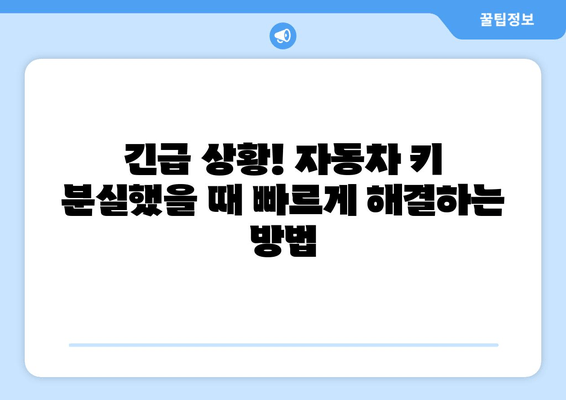 고장난 차 키 분실했을 때, 자동차 키 복사하는 방법| 단계별 가이드 | 자동차 키 복사, 키 제작, 긴급 상황 해결