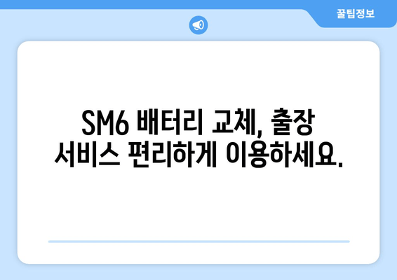 SM6 출장 배터리 교체 비용표| 지역별 가격 비교 & 할인 정보 | SM6, 출장 배터리, 배터리 교체, 비용, 가격 비교, 할인