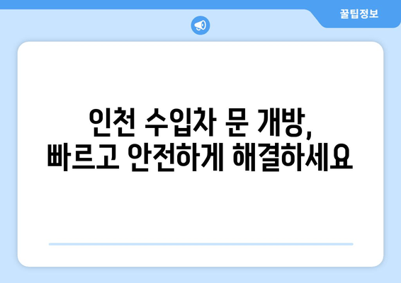 인천 출장 수입차 문 여는 서비스 전국 콜센터 안내 | 긴급 출동, 24시간, 전문가