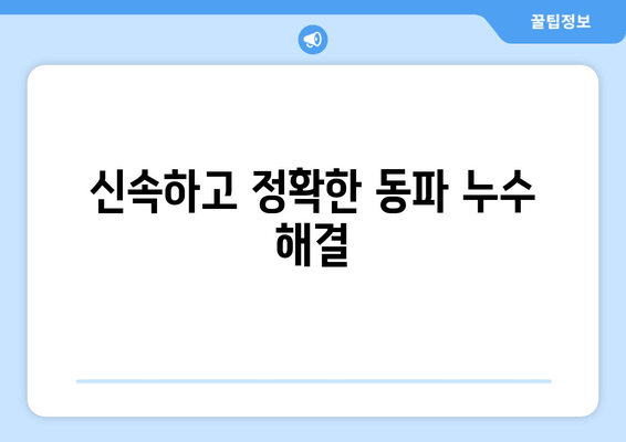 경기광주 동파이프 누수, 완벽 차단 및 보수 성공 사례 | 동파 방지, 겨울철 누수 해결, 전문 업체