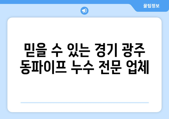 경기 광주 동파이프 급수배관 누수 차단 보수| 출장 용접 전문 | 24시간 신속 출동, 합리적인 비용