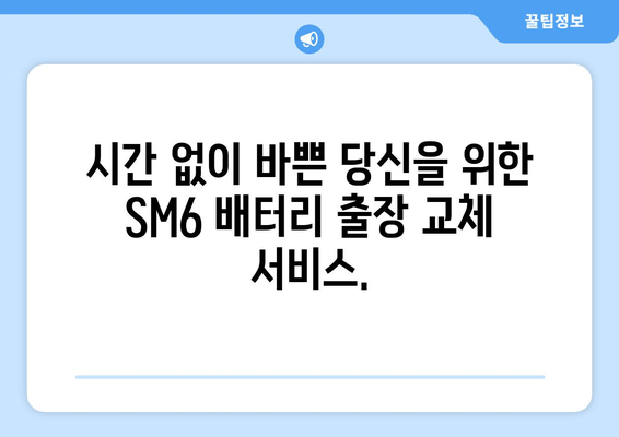 SM6 배터리 출장 교체 서비스| 편리하고 빠르게! | 자동차 배터리, 출장 교체, SM6, 배터리 교체, 배터리 방전