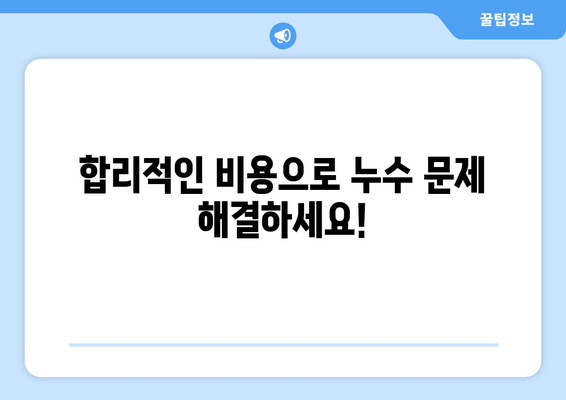 동작구 노후 냉수배관 누수, 현장 방문으로 해결하세요! | 누수 원인 분석, 보수 방법, 비용 안내