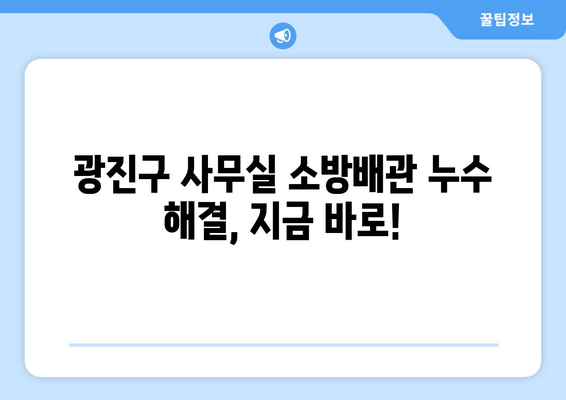 광진구 사무실 소방배관 누수? 즉시 출장 용접으로 해결하세요! |  소방배관 교체, 보수, 누수 전문