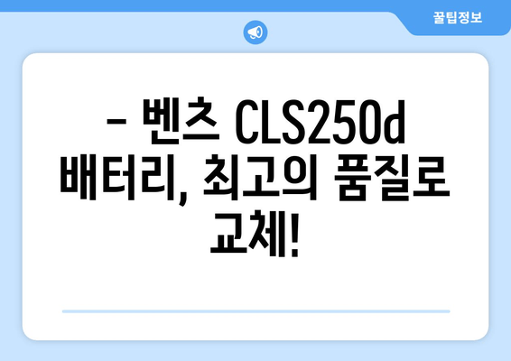 벤츠 CLS250d 배터리 교체, 백석동 출장 가능 | 벤츠 배터리, 출장 교체, 자동차 배터리