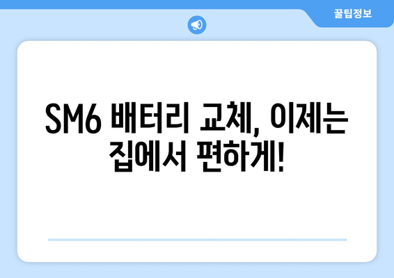 SM6 배터리 교체, 즉석 출장으로 빠르고 편리하게! | 배터리 교체, 출장 서비스, 자동차 배터리, 밧데리