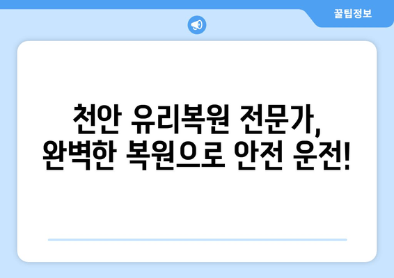 천안 유리복원, 편리한 출장 무료 시공 서비스 | 빠르고 완벽한 자동차 유리 복원, 전문가에게 맡겨보세요!