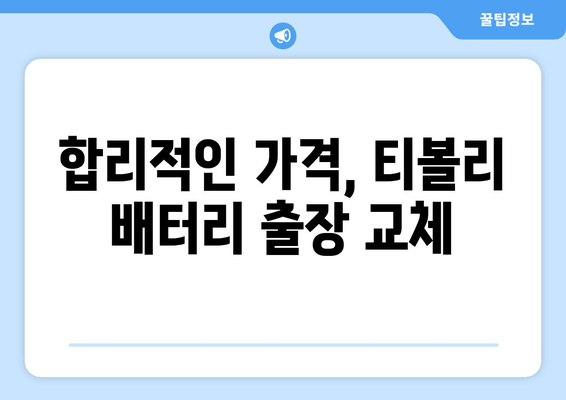 부산 금정구 티볼리 배터리 방전? 출장 교체 전문 업체 | 빠르고 안전하게!