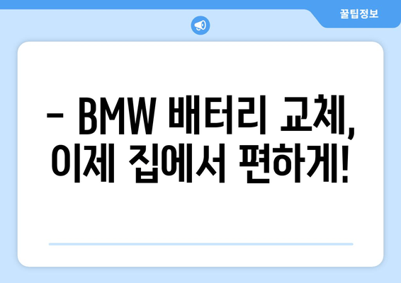 BMW 배터리 교체, 출장 지원으로 간편하게! | 배터리 교체, 출장 서비스, BMW