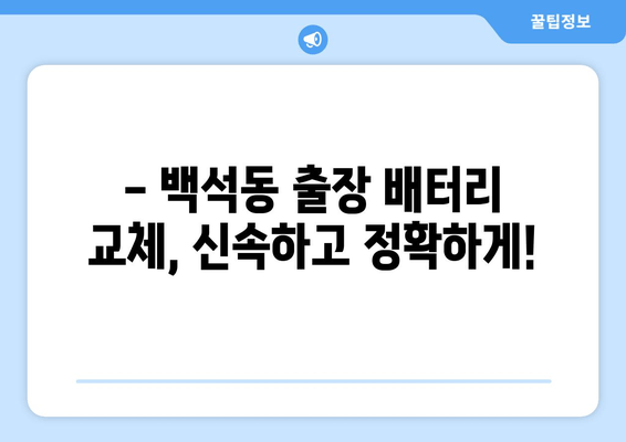 백석동 벤츠 CLS250d 배터리, 즉시 출장 교체! |  빠르고 안전하게, 전문가에게 맡기세요