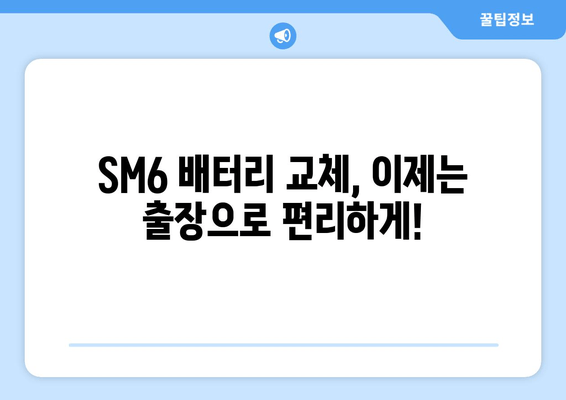 SM6 배터리 출장 교체| 빠르고 편리하게 해결하세요! | 자동차 배터리 교체, 출장 서비스, SM6 배터리