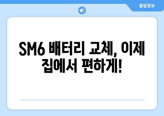 SM6 배터리 출장 교체 서비스| 빠르고 편리하게 | SM6, 배터리 교체, 출장 서비스, 자동차 정비