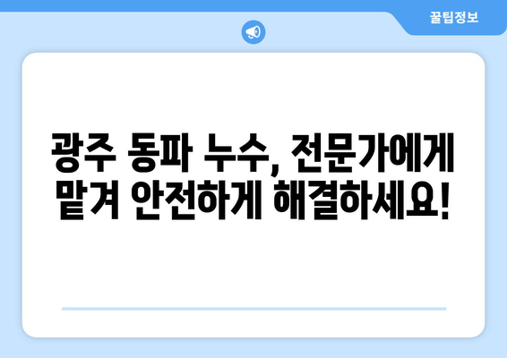 경기 광주 동파이프 누수, 차단부터 보수까지! 실제 사례 공개 | 동파, 누수, 해결, 전문가