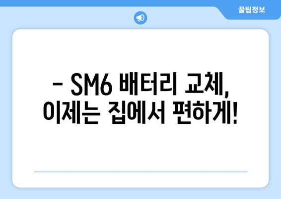 SM6 배터리 출장 교체 | 빠르고 편리하게! | 배터리 교체, 출장 서비스, SM6