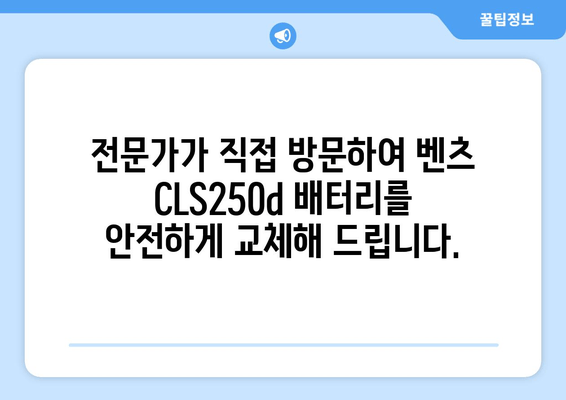 벤츠 CLS250d 배터리 출장 교체| 백석동 밧데리 교체 전문 | 빠르고 안전한 출장 서비스, 합리적인 가격