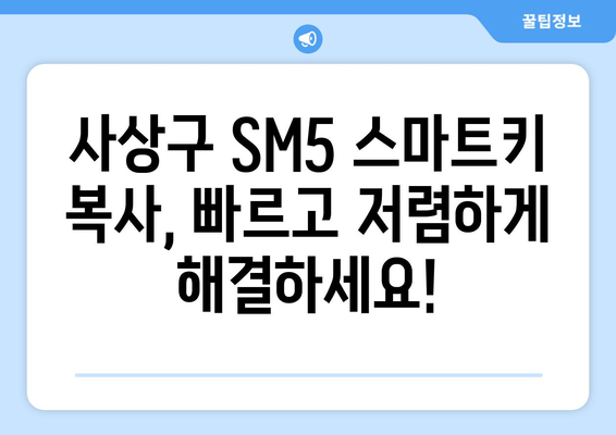 사상구 SM5 스마트키 복사, 추가 비용은 얼마나? | 차키출장, 자동차키 복사, 스마트키 비용